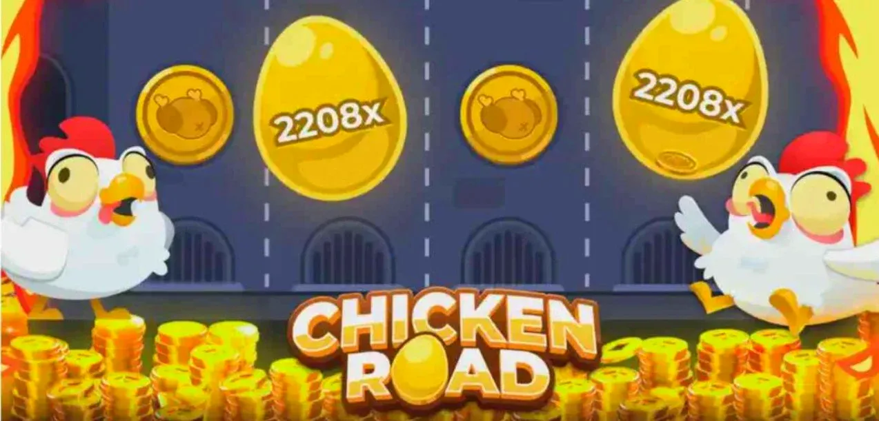 Ein Huhn überquert eine Straße im Spiel